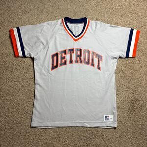 80’s Vintage Detroit Tigers‎ Sarno #22 MLB Medalist Sand-Knit Jersey Sz Large